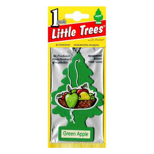 Ароматизатор Car-Freshner подвесной бумажный Елочка, Зеленое яблоко U1P-10316-RUSS в Несте Ойл