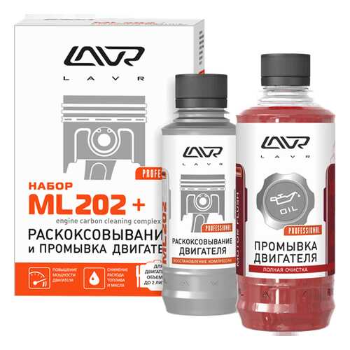 Набор: Раскоксовывание МL202 + 5-минутная промывка двигателя, 185мл/ 330мл в Несте Ойл