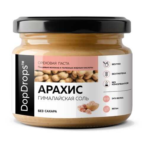 Арахисовая паста DopDrops с гималайской солью 250г в Несте Ойл