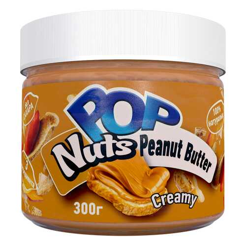 Арахисовая паста POP Nuts Creamy Кремовая, 300 г в Несте Ойл