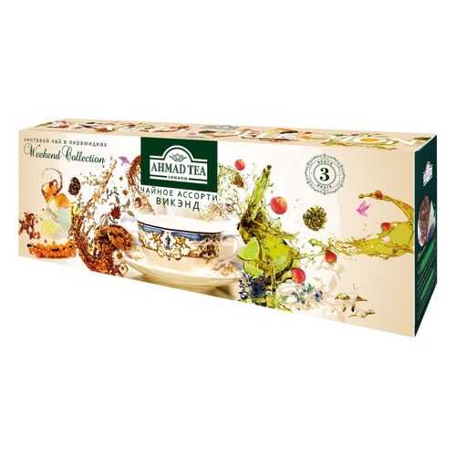 Чай Ahmad Tea Weekend Collection листовой чай в пирамидках 3*20*1.8 г в Несте Ойл