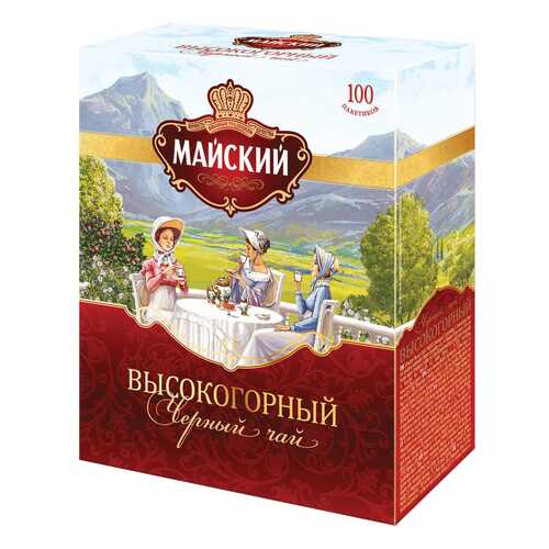 Чай черный Майский высокогорный 100 пакетиков в Несте Ойл