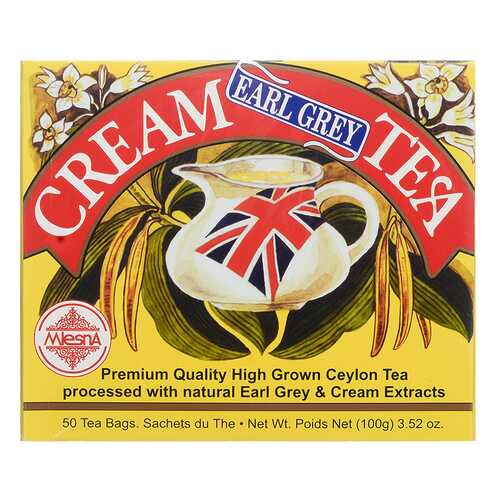 Чай черный Mlesna Cream Earl Grey с ароматом бергамота со сливками, 50 пак*2г Шри-Ланка в Несте Ойл