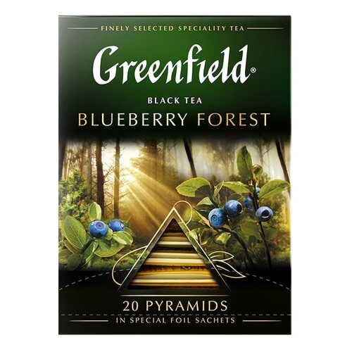 Чай черный в пирамидках Greenfield Blueberry Forest 20 пакетиков в Несте Ойл