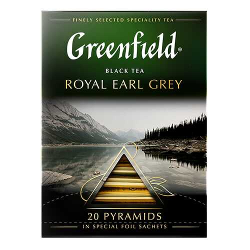 Чай черный в пирамидках Greenfield Royal Earl Grey 20 пакетиков в Несте Ойл