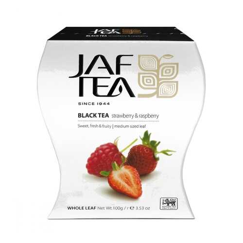 Чай Jaf Tea Strawberry & Raspberry черный листовой с добавками 100 г в Несте Ойл