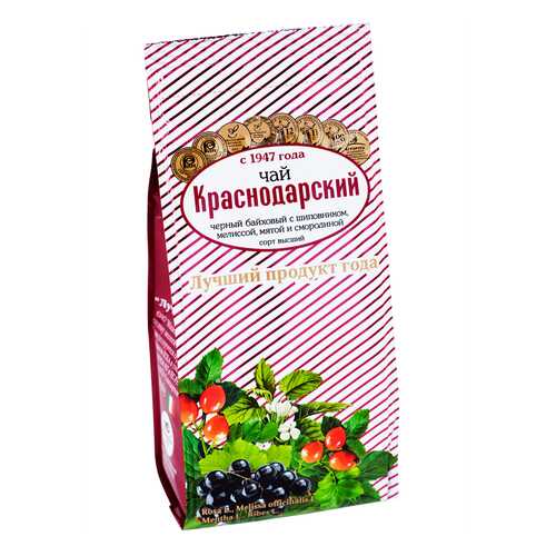 Чай Краснодарский С шиповником, мелиссой, мятой и смородиной черный листовой 100 г в Несте Ойл