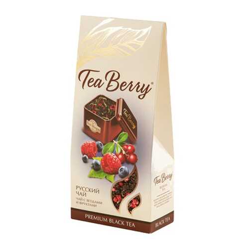 Чай Tea Berry русский чай черный листовой крупный с ягодами и фруктами 100 г в Несте Ойл