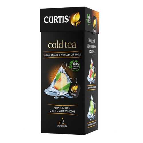 Чай Tea.ru Curtis Cold Tea. Черный чай с белым персиком, чёрный с добавками 12 пирамидок в Несте Ойл