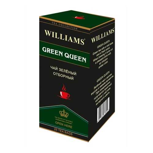 Чай Williams Green Queen, зеленый отборный, 25 пакетиков в Несте Ойл