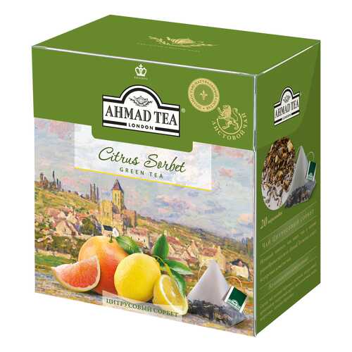 Чай зеленый Ahmad Tea citrus sorbet 20 пакетиков в Несте Ойл