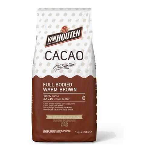 Какао порошок Van Houten 100% full-bodied warm brown 22-24% 1 кг в Несте Ойл