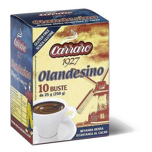 Растворимый какао Carraro сacao olandesino в саше 25 г х 10 в Несте Ойл