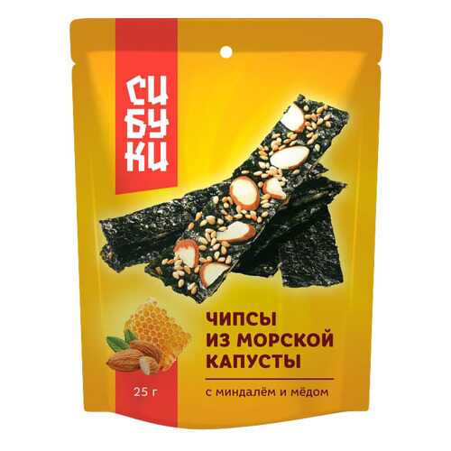 Чипсы из морской капусты Сибуки с миндалем и медом 25 г в Несте Ойл