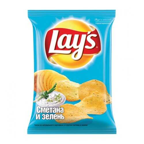 Чипсы Lays из натурального картофеля сметана, зелень 90 г в Несте Ойл