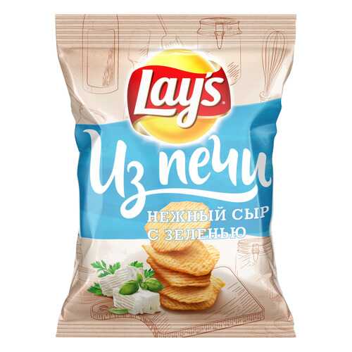 Картофельные чипсы Lays из печи сливочный сыр с зеленью 85 г в Несте Ойл
