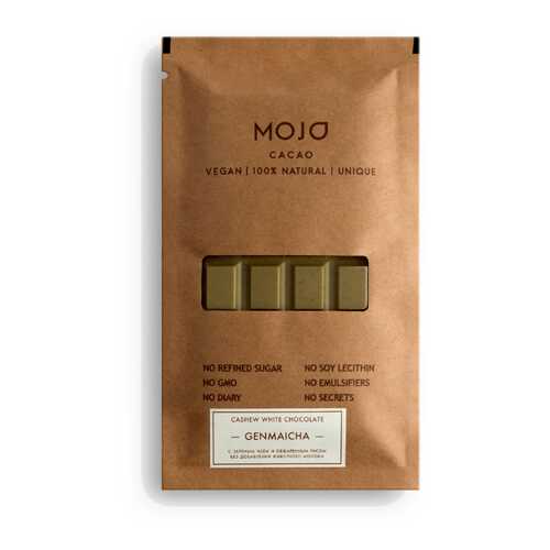 Белый шоколад Mojo Cacao с зеленым чаем и обжаренным рисом genmaitcha в Несте Ойл
