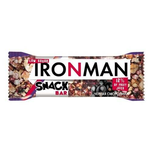 Батончик Snack Bar Ironman черная смородина и темная глазурь без сахара 40 г в Несте Ойл