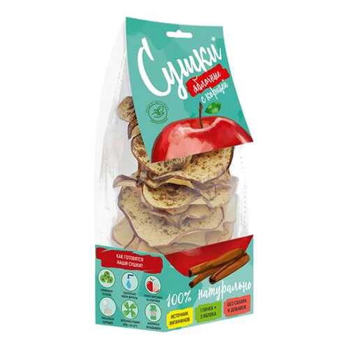 Чипсы фруктовые Биопродукты сушки яблочные с корицей 30 г в Несте Ойл