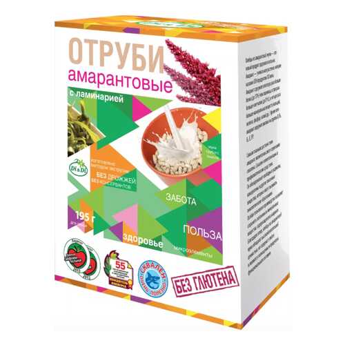 Отруби Di&Di амарантовые безглютеновые с ламинарией 250 г в Несте Ойл