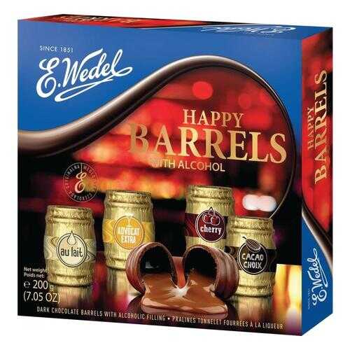 Ассорти шоколадных конфет E.Wedel happy barrels с ликером 200 г в Несте Ойл