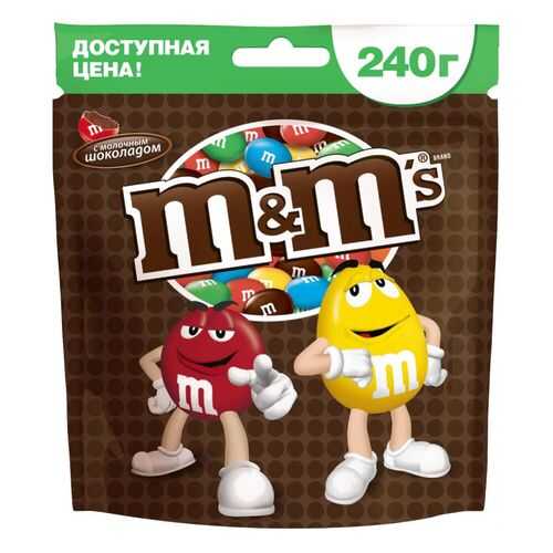 Драже M&Ms с молочным шоколадом 240 г в Несте Ойл
