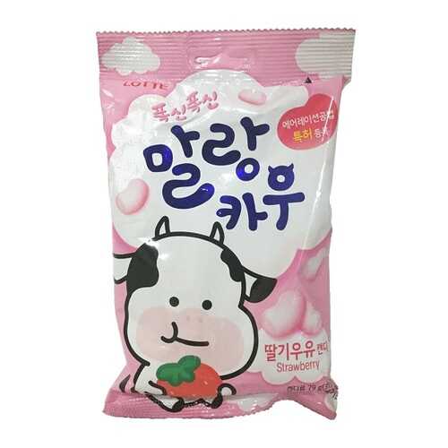 Карамель Лотте Malang Cow Strawberry Milk Лотте 79 г Южная Корея в Несте Ойл