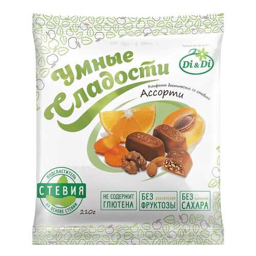 Конфеты со стевией Умные сладости ассорти 210 г в Несте Ойл