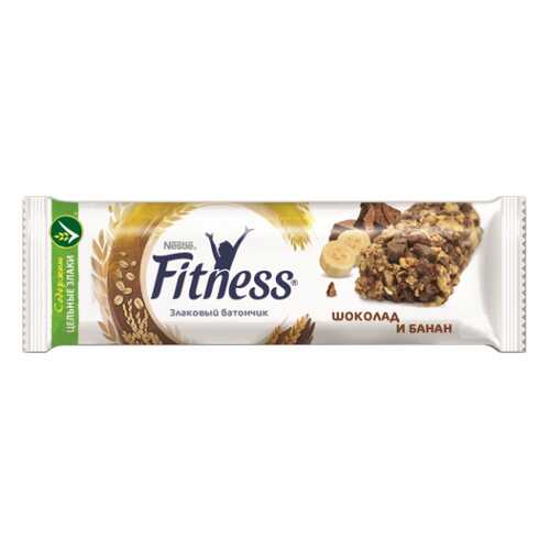 Батончик Nestle Фитнес злаковый с кусочками шоколада, банана 23.5 г в Несте Ойл