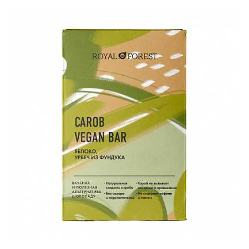 Шоколад Carob Vegan Bar Яблоко, урбеч из фундука Royal Forest 50 г в Несте Ойл