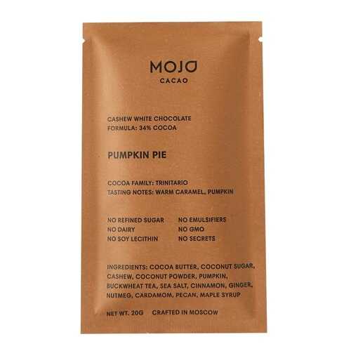 Шоколад Mojo Pumpkin pie белый с кешью и пряной тыквой 20 г в Несте Ойл