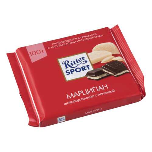 Шоколад тёмный Ritter Sport с начинкой марципан 100 г в Несте Ойл