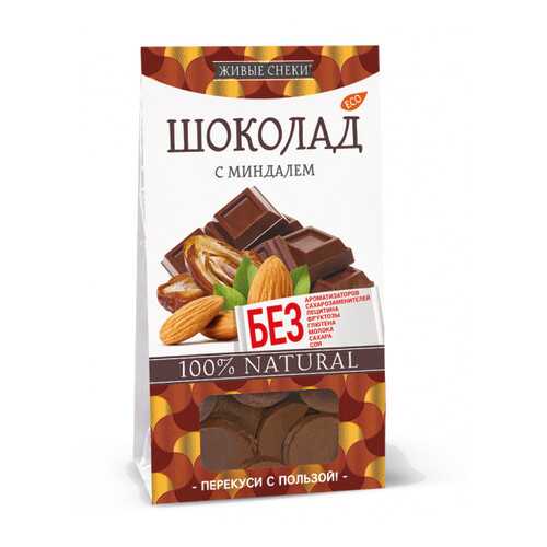 Шоколад Живые снеки с миндалем 100 г в Несте Ойл