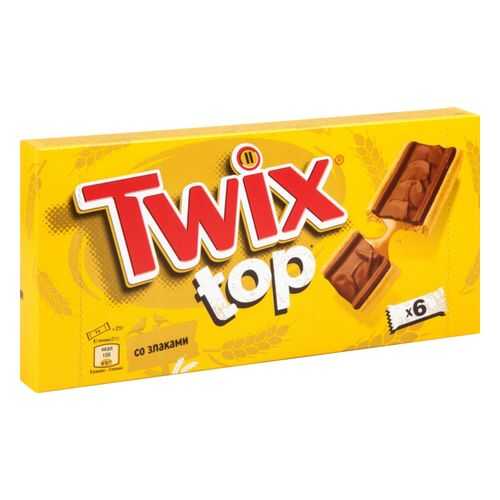Шоколадный батончик Twix top в молочном шоколаде 21 г 6 штук в Несте Ойл