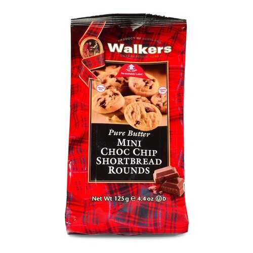 Мини-печенье Walkers Круглое и с шоколадной крошкой песочное 125 г Великобритания в Несте Ойл