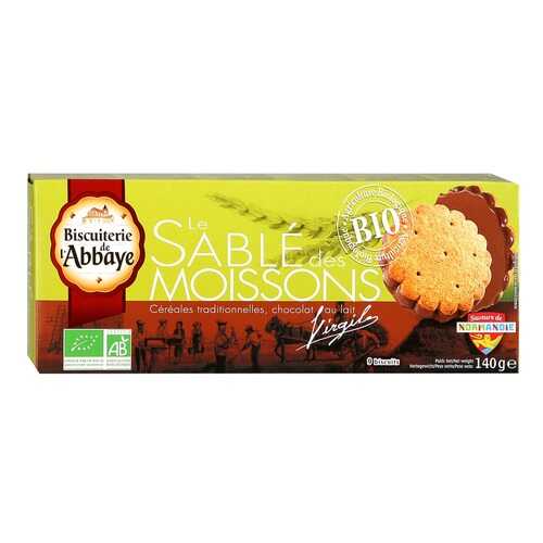 Печенье органическое Biscuiterie de lAbbaye со злаками покрытое молочным шоколадом 140 г в Несте Ойл