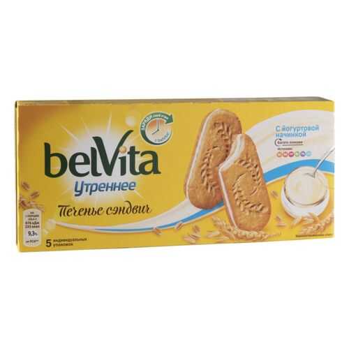Печенье сэндвич утреннее BelVita С йогуртовой начинкой 253 г в Несте Ойл