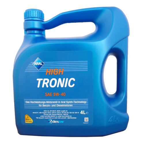 Моторное масло Aral HighTronic 5W-40 4л в Несте Ойл