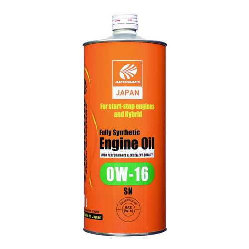 Моторное масло AUTOBACS ENGINE OIL FS 0W16 SN (1л) в Несте Ойл