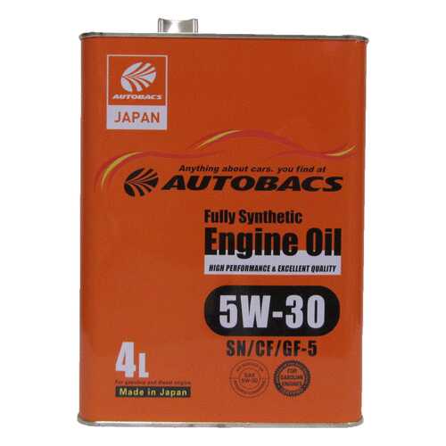 Моторное масло AUTOBACS ENGINE OIL FS 5W30 SN/CF/GF-5 (4л) в Несте Ойл