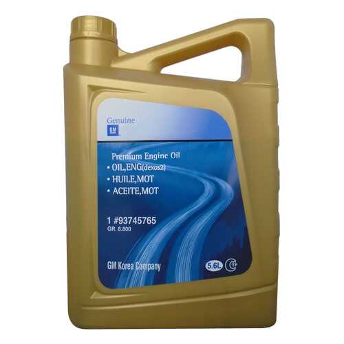 Моторное масло General Motors Dexos2 5W-30 5,6л в Несте Ойл