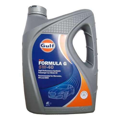 Моторное масло GULF Formula G SAE 5W-40 (4л) GULF арт. 5056004113029 в Несте Ойл