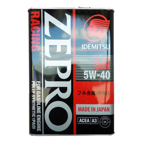 Моторное масло Idemitsu Zepro Racing 5W-40 4л в Несте Ойл