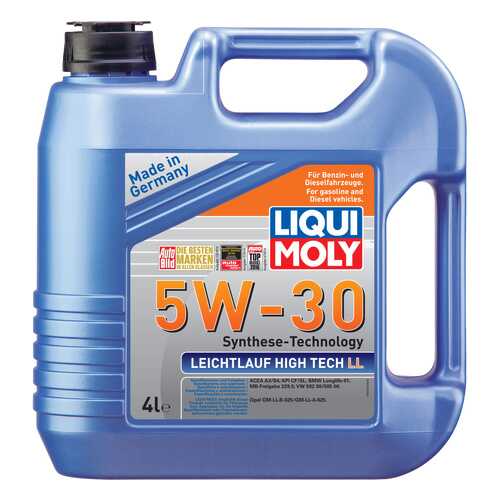 Моторное масло Liqui moly Leichtlauf High Tech LL 5W-30 4л в Несте Ойл
