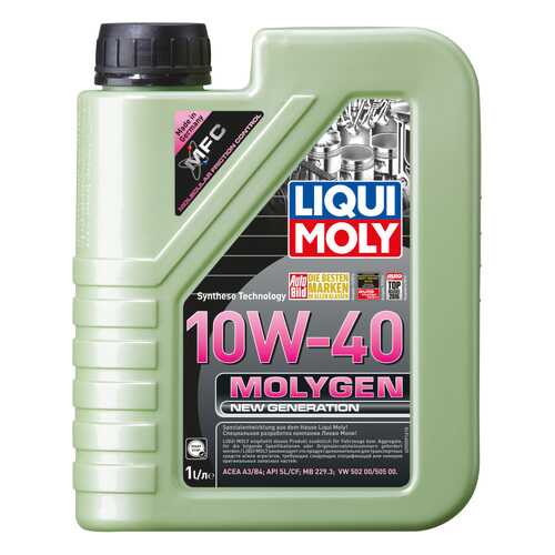 Моторное масло Liqui moly Molygen New Generation 10W-40 1л в Несте Ойл