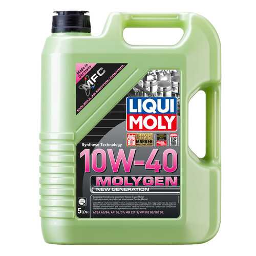 Моторное масло Liqui moly Molygen New Generation 10W-40 5л в Несте Ойл