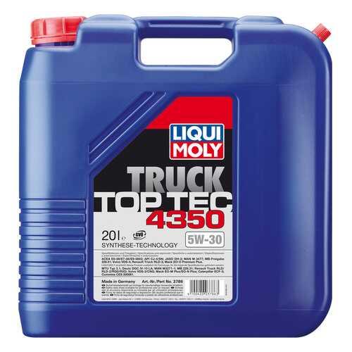 Моторное масло Liqui moly Top Tec Truck 4350 5W-30 20л в Несте Ойл