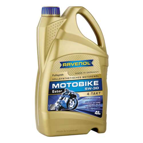 Моторное масло Ravenol Motobike 4-T Ester 5W-30 4л в Несте Ойл
