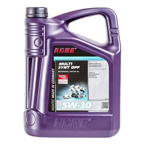 Моторное масло Rowe Hightec Multi Synt DPF 5W-30 5л в Несте Ойл