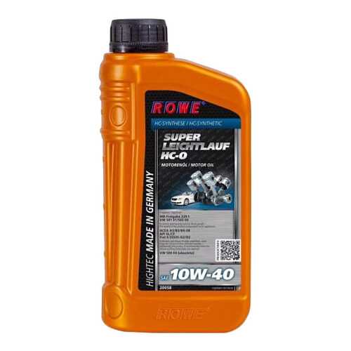 Моторное масло Rowe Hightec Super Leichtlauf HC-O 10W-40 1л в Несте Ойл